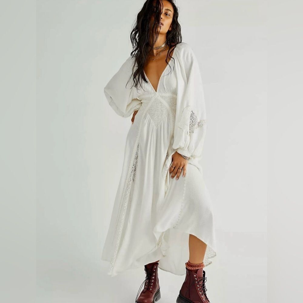 Free People Southwest Lace Maxi Dress Size Small - Picture 2 of 9